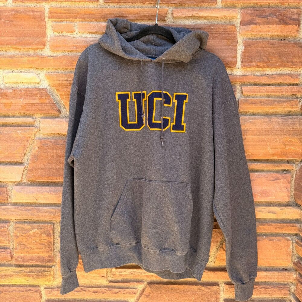 Champion UC Irvine UCI Hoodie Men’s Large Dark Gray University California